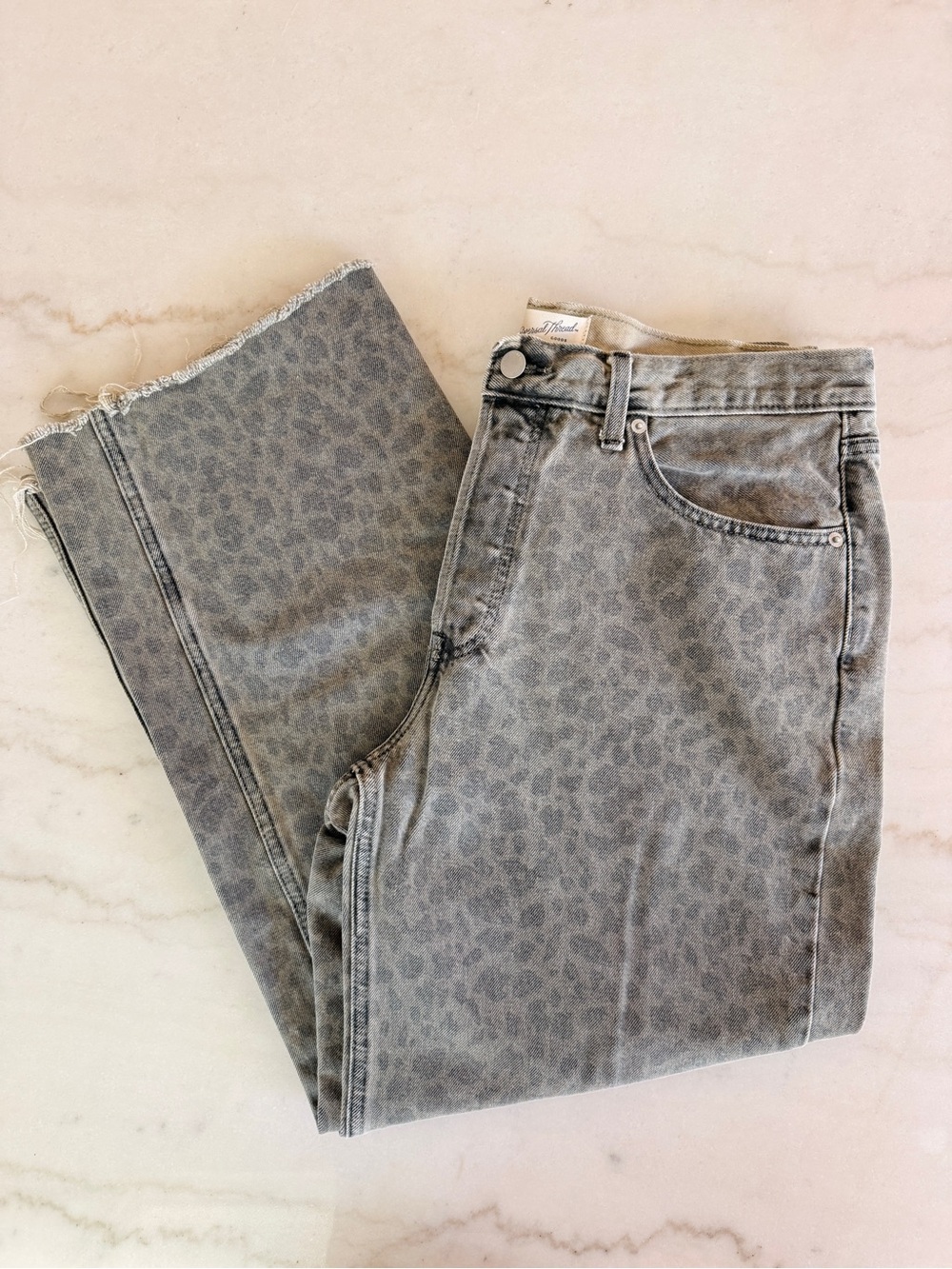 Universal Thread Gray Wash Leopard Jeans